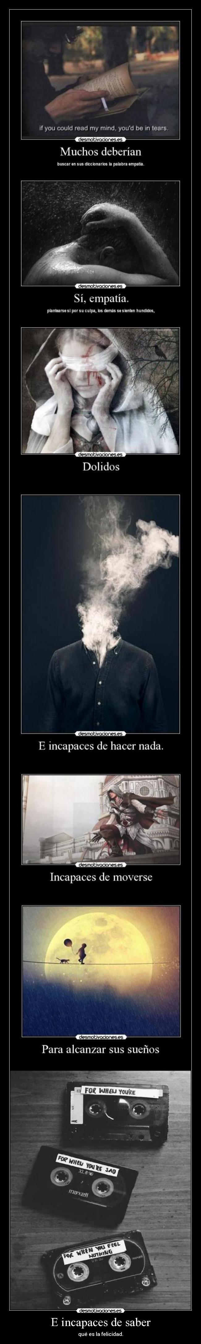 E incapaces de saber -