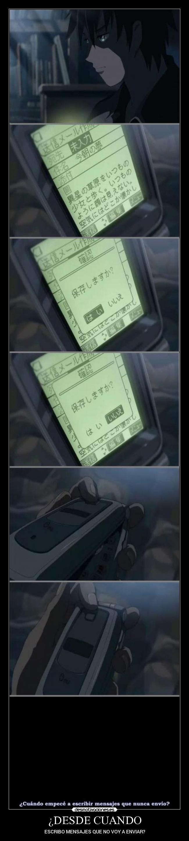 ¿DESDE CUANDO - ESCRIBO MENSAJES QUE NO VOY A ENVIAR?