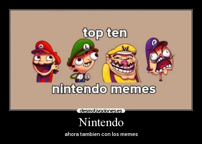 carteles memes nintendo luigi mario wario waluigi desmotivaciones