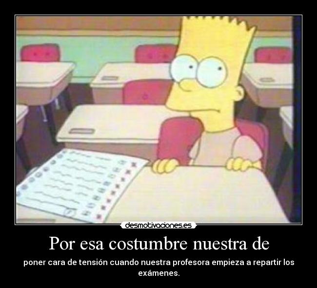 carteles bart simpson esta plena tension desmotivaciones