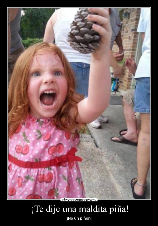 ¡Te dije una maldita piña! -