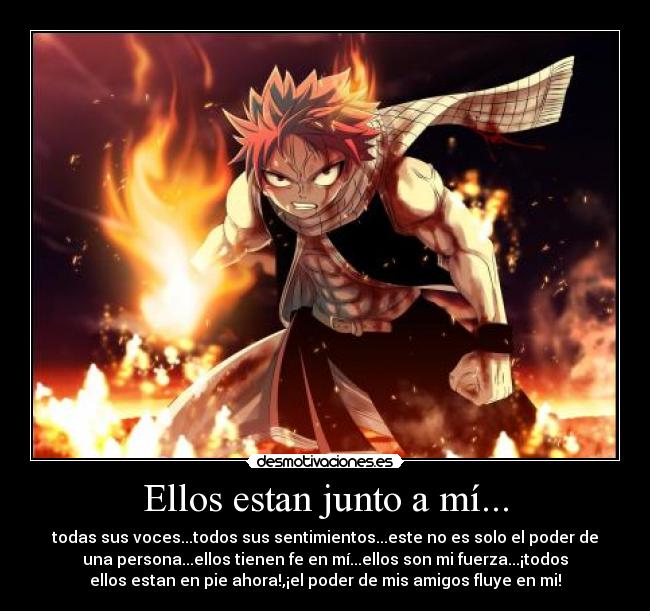 carteles fairy tail frases natsu anime manga fuego desmotivaciones