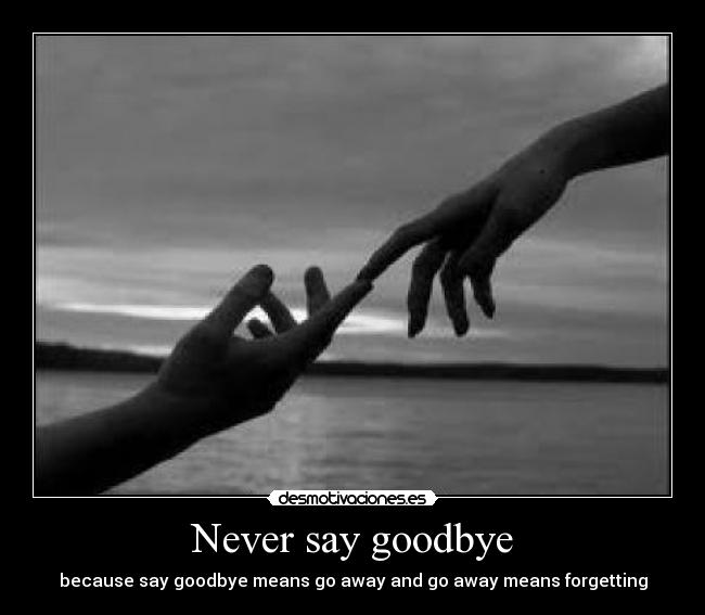 Never say goodbye -