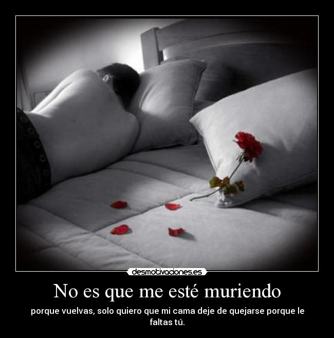 No es que me esté muriendo -