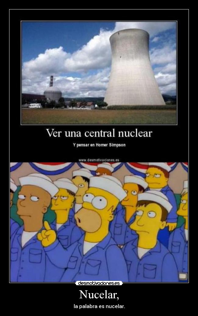 carteles the simpsons homer jay simpson nucelar ronoa desmotivaciones