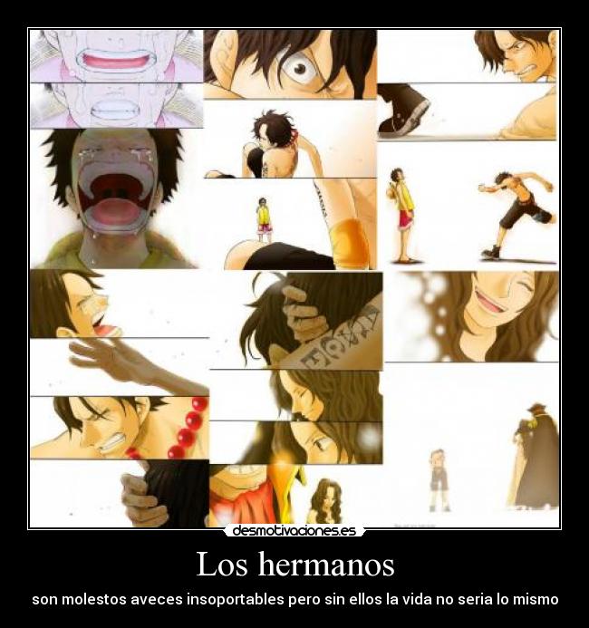 Los hermanos - son molestos aveces insoportables pero sin ellos la vida no seria lo mismo