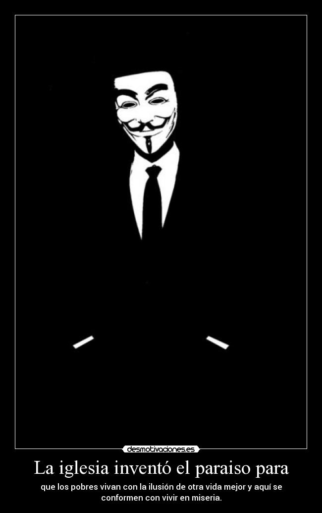 La iglesia inventó el paraiso para -