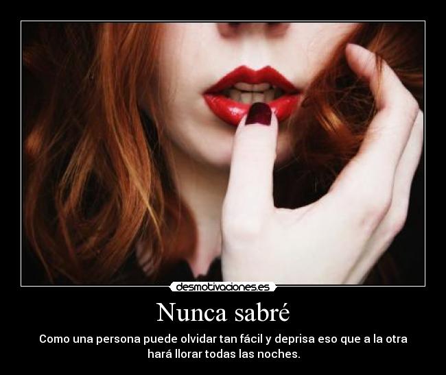 Nunca sabré - 