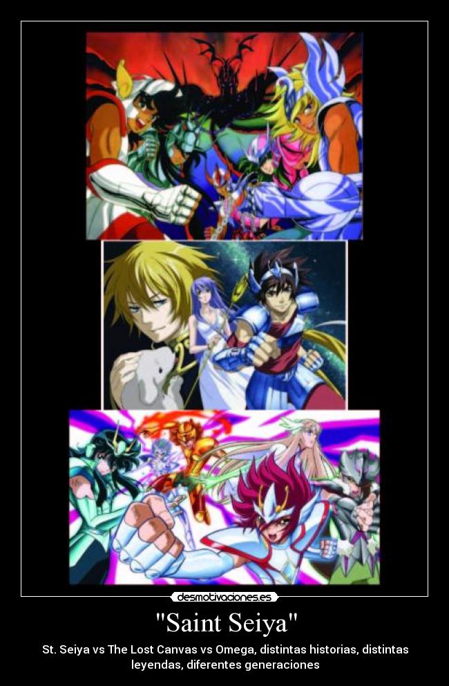 Saint Seiya - St. Seiya vs The Lost Canvas vs Omega, distintas historias, distintas
leyendas, diferentes generaciones