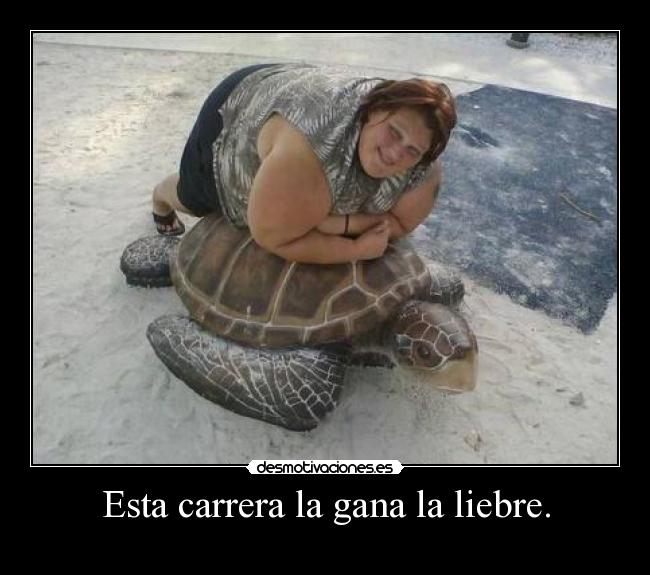 Esta carrera la gana la liebre. -