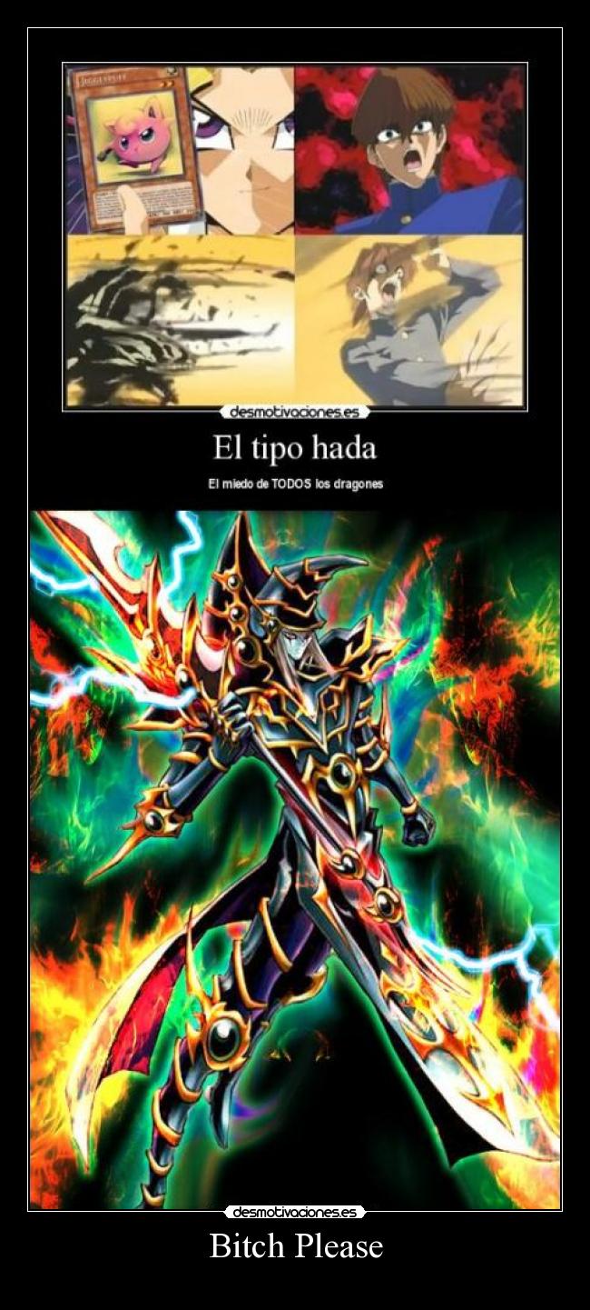 carteles bitch please dark paladin paladin oscuro verdadero terror dragones pokemon yugioh desmotivaciones