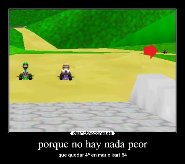 carteles mariokart luigi wario mariobros desmotivaciones