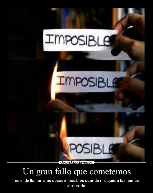 Un gran fallo que cometemos -