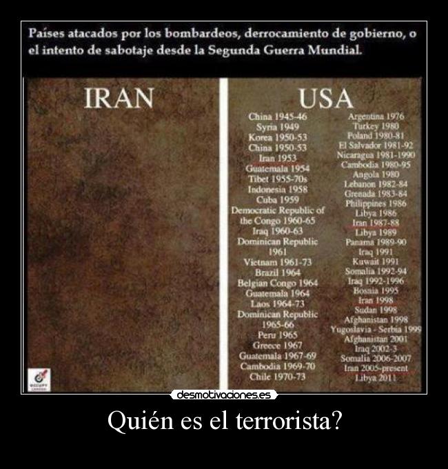 Quién es el terrorista? -