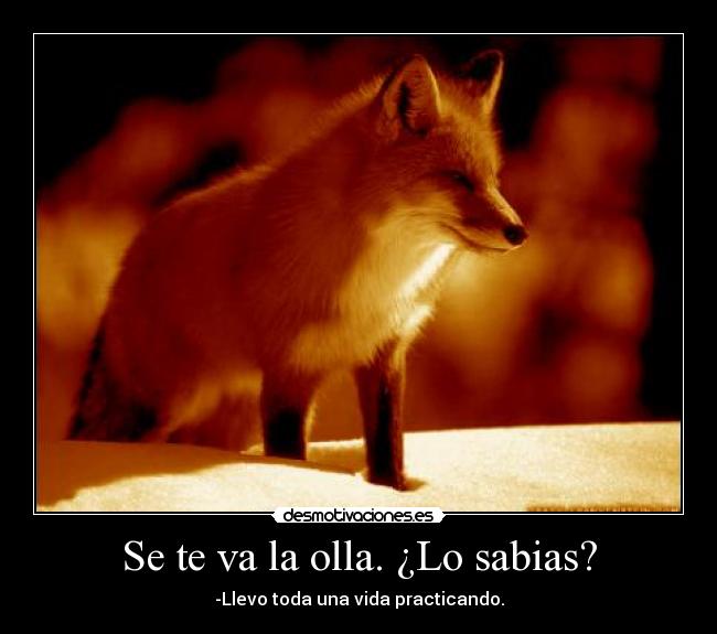 Se te va la olla. ¿Lo sabias? -