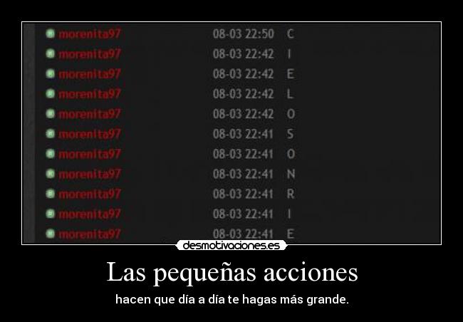 Las pequeñas acciones -