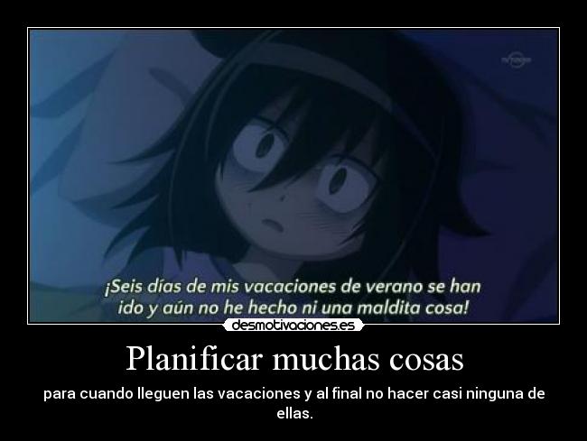 Planificar muchas cosas -