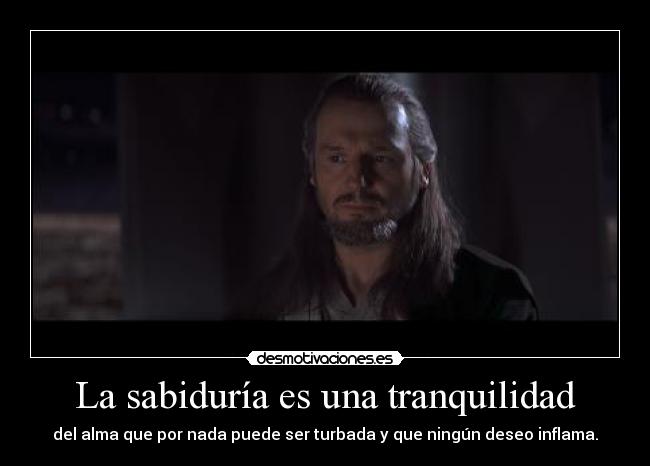 La sabiduría es una tranquilidad - 