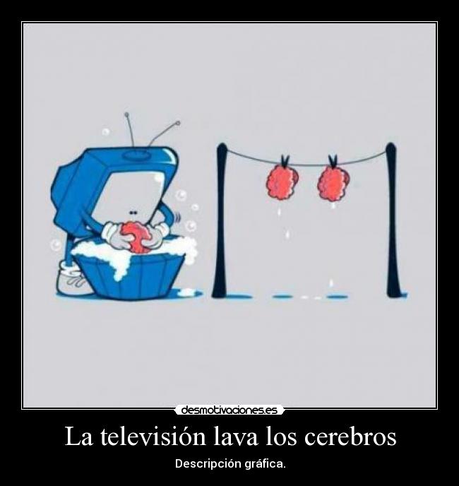 La televisión lava los cerebros - Descripción gráfica.