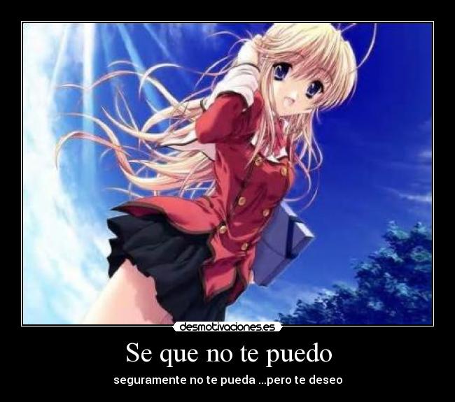 Se que no te puedo -