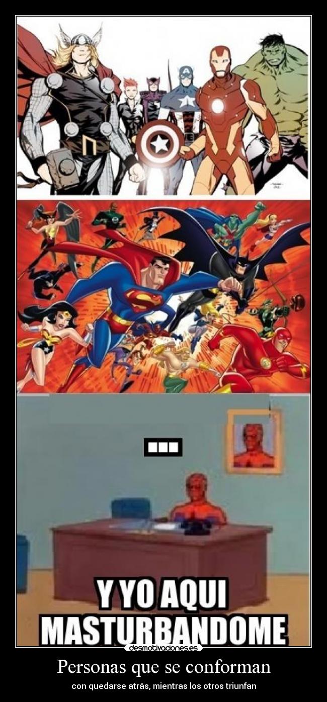 Personas que se conforman - con quedarse atrás, mientras los otros triunfan