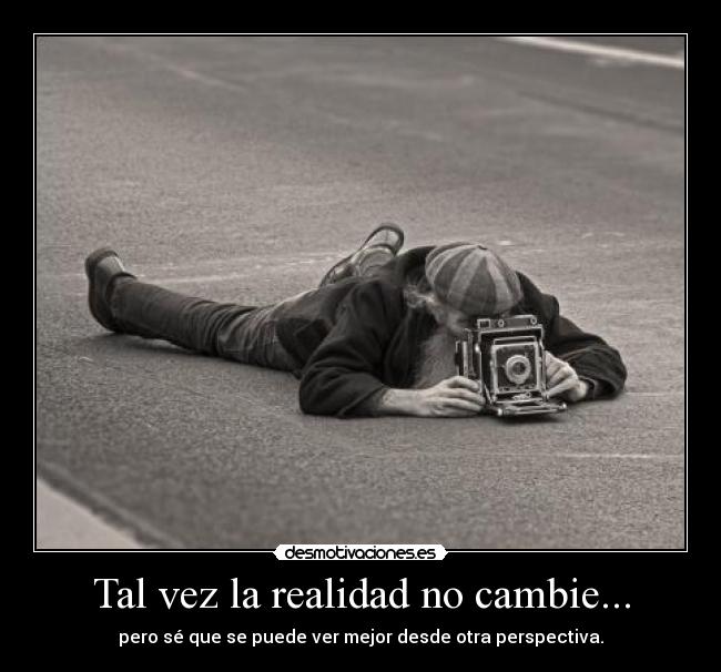 Tal vez la realidad no cambie... - 