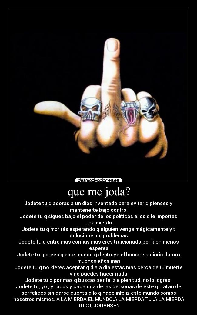 que me joda? - 