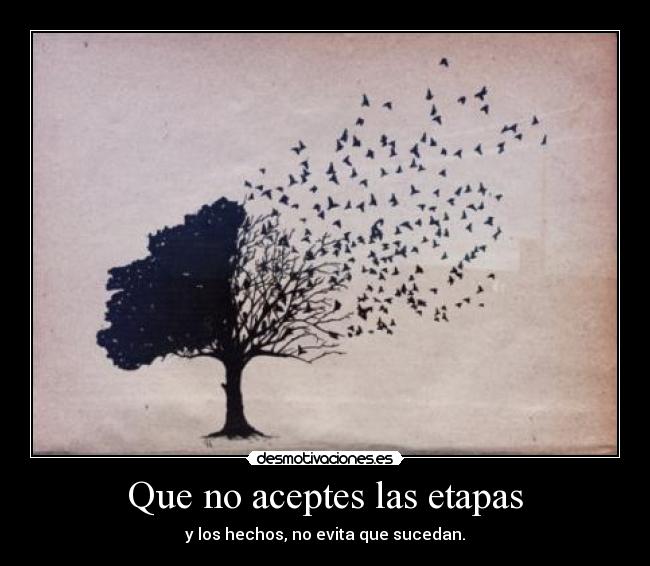 Que no aceptes las etapas - 