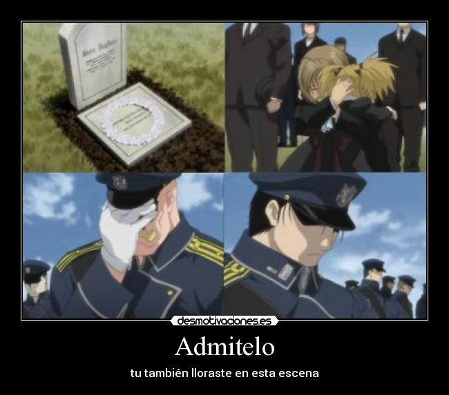 carteles anime full metal alchemicst muerte maes hughes desmotivaciones