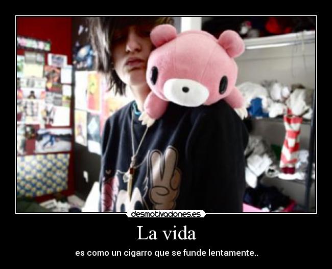 La vida - es como un cigarro que se funde lentamente..