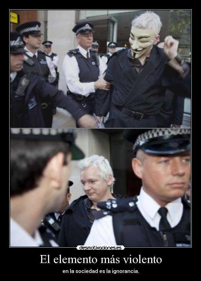 carteles assange broken bones stupid society desmotivaciones