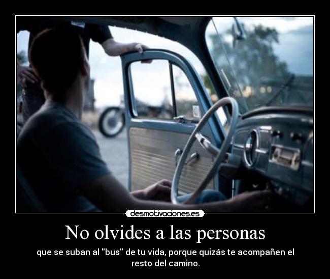 No olvides a las personas -