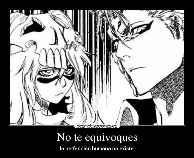 No te equivoques - la perfección humana no existe.