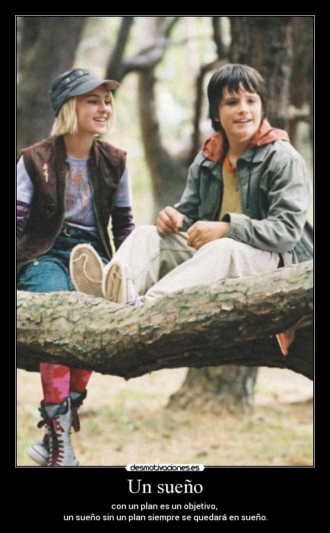 Un sueño - con un plan es un objetivo,
un sueño sin un plan siempre se quedará en sueño.