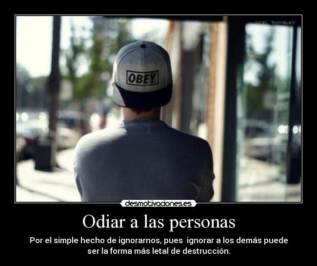 Odiar a las personas -