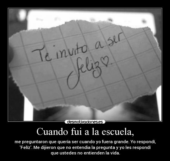 Cuando fui a la escuela, - 