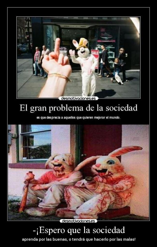 -¡Espero que la sociedad -