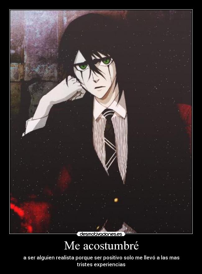 carteles albano98 devilbrigade acostumbre anime bleach ulquiorra schiffer cifer cuarto espad desmotivaciones