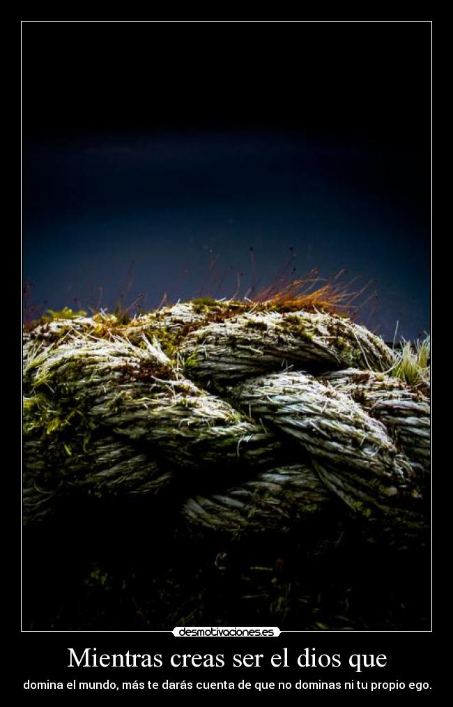Mientras creas ser el dios que -