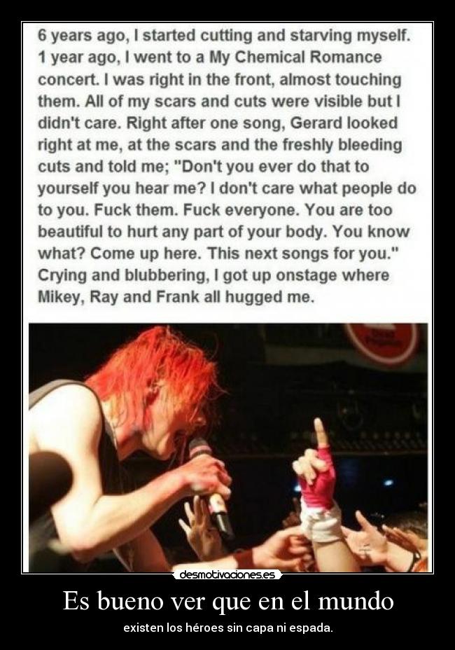 Es bueno ver que en el mundo - existen los héroes sin capa ni espada.