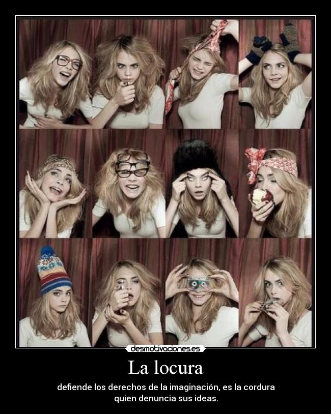 La locura - defiende los derechos de la imaginación, es la cordura
quien denuncia sus ideas.