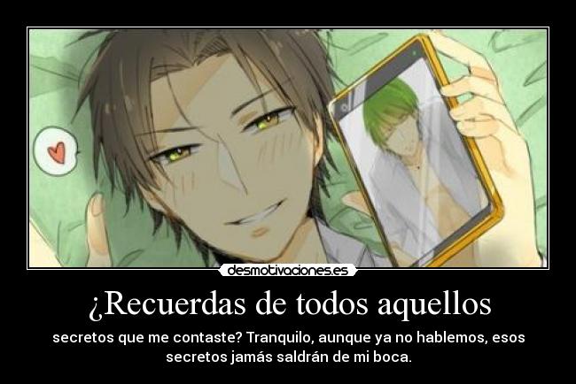 carteles takao midorima yaoi nyanperona tumblr recuerdas todos esos secretos jamas saldran boca desmotivaciones