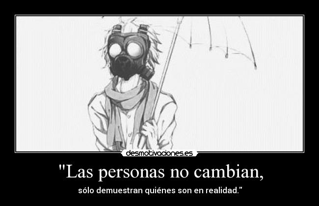 Las personas no cambian, - 