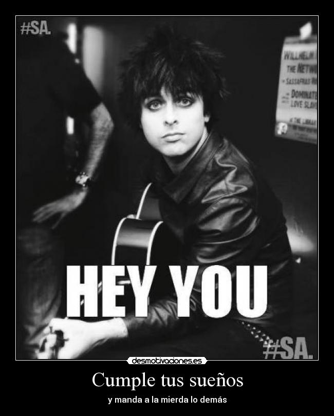 carteles green day gerard way billie joe maestro mento lovely tre cool mike drint idiot desmotivaciones