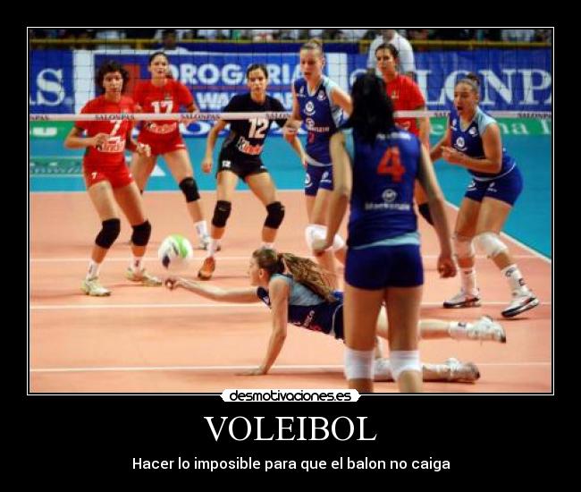 VOLEIBOL - Hacer lo imposible para que el balon no caiga
