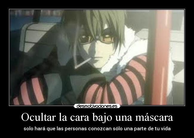 Ocultar la cara bajo una máscara - 