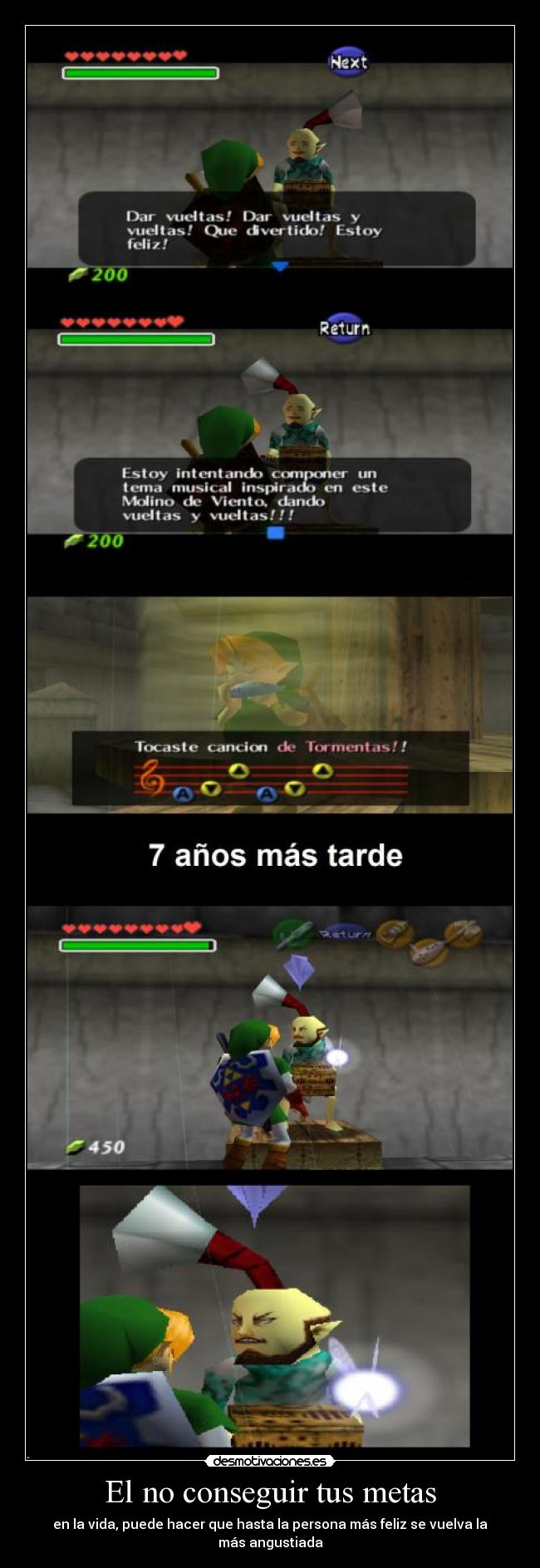 carteles ocarina time cancion las tormentas grr desmotivaciones