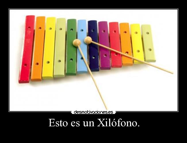 Esto es un Xilófono. -