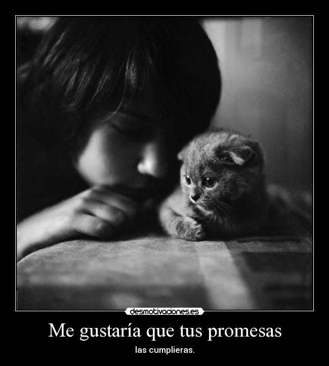 Me gustaría que tus promesas - las cumplieras.