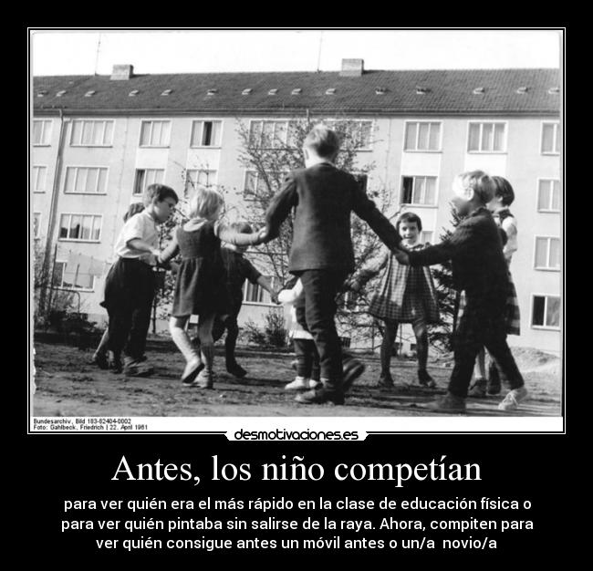 Antes, los niño competían -